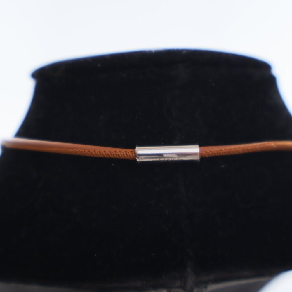Hermes Leather Eclipse Necklace - image 3